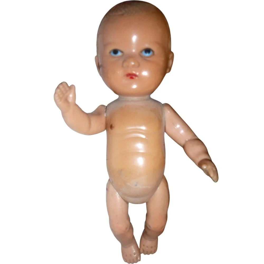 Vintage Mid Century Hard Plastic Kewpie Doll 4